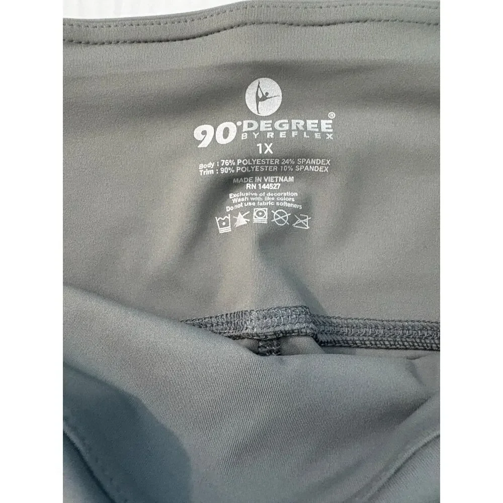 90 Degree by Reflex Interlink Squat Proof High Rise Legging Mulled Basil Size 1X